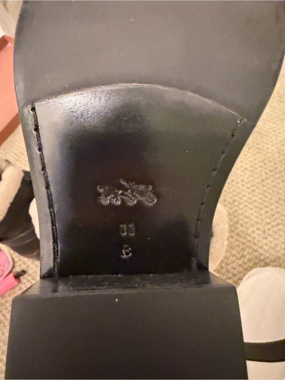 Coach collection Black Shearling-Lined Women's Moto Boots coach size 11 - Picture 6 of 11